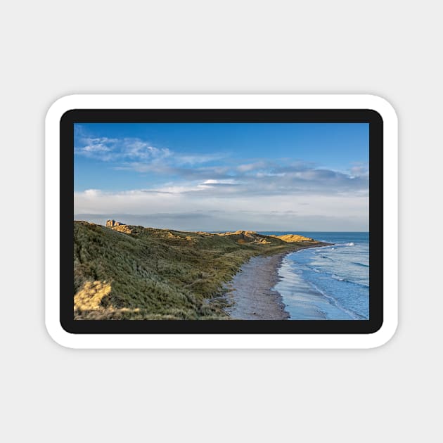 Castle and Coast - Bamburgh Magnet by Reg-K-Atkinson