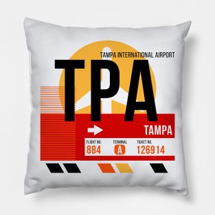 Tampa (TPA) Airport // Sunset Baggage Tag Pillow