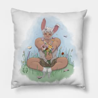 Buff Bunny Boy | Kemonomimi | Spring Pillow