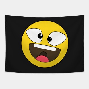 Funny emoji face Tapestry