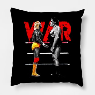 WAR!!! Andre the giant vs hulk hogan -Legends Pillow