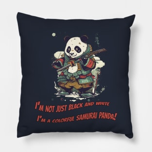 Samurai Panda - Japanese Warrior Tee Pillow