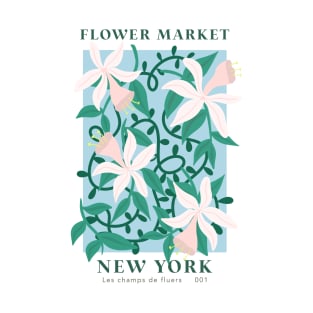 New York City Flower Market - White Lillies T-Shirt