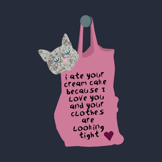 Cat in a Bag Valentine by MarbleCloud