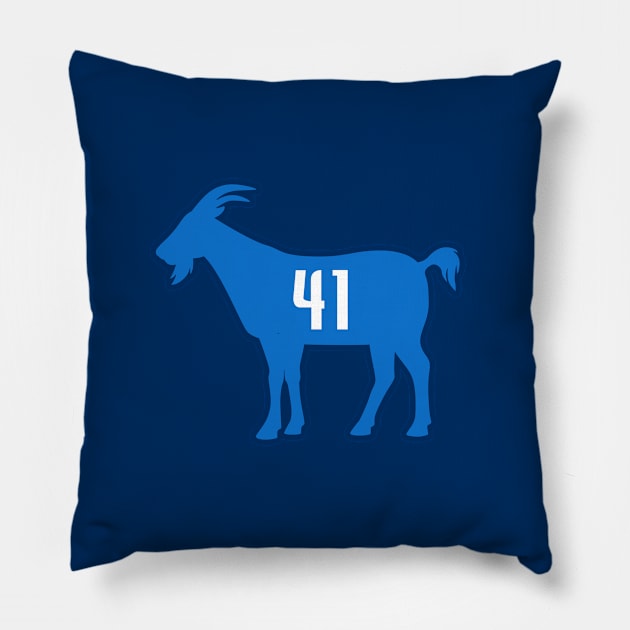 DAL GOAT - 41 - Navy Pillow by KFig21