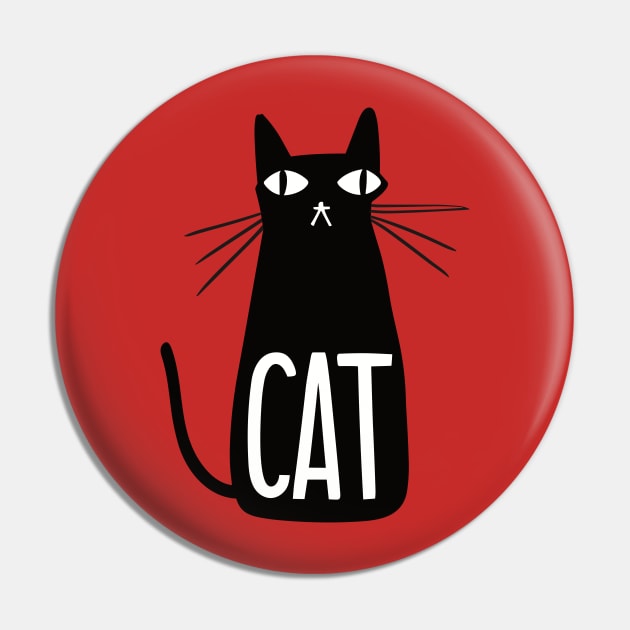 Cool Black Hepcat Cat Pin by Sorry Frog