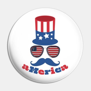 4th of July American Independence Day Pin