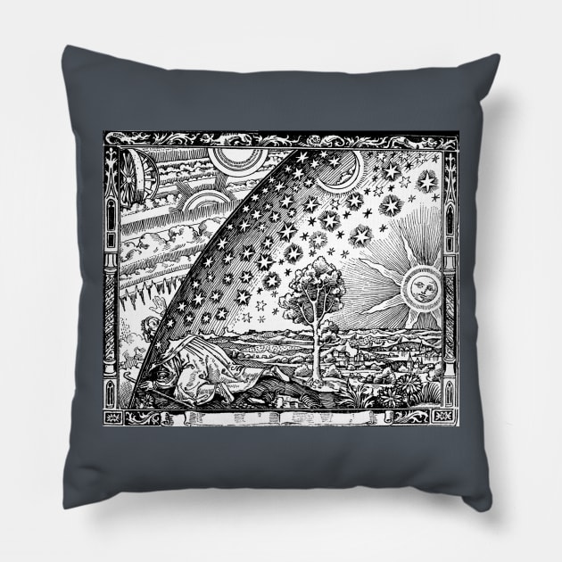 Flammarion engraving - Machinery of the Universe Pillow by pocketlama