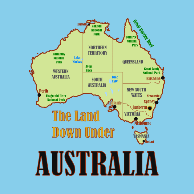 Australia Map by Pr0metheus