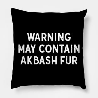 Warning May Contain Akbash Fur Pillow