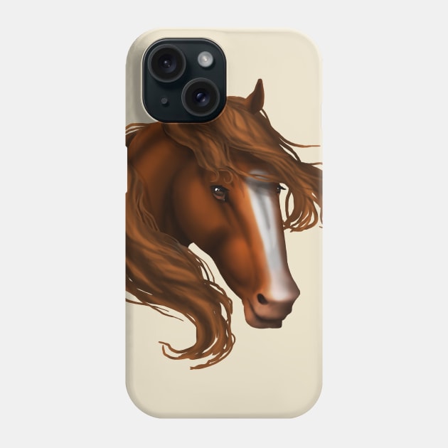 Horse Head - Sorrel Blaze Phone Case by FalconArt