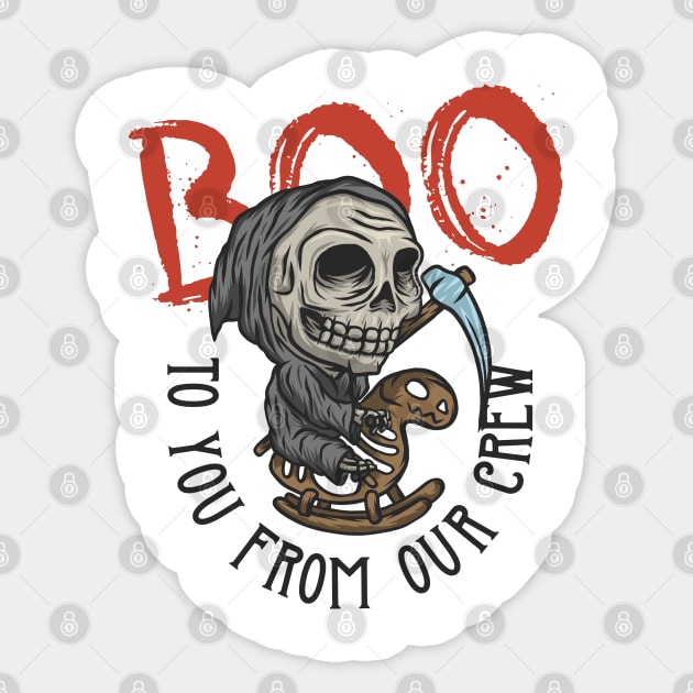 Halloween Boo - Creepy Boo - Sticker | TeePublic