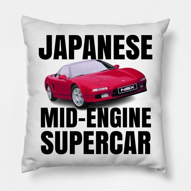 JDM Mid engine Supercar Pillow by MOTOSHIFT