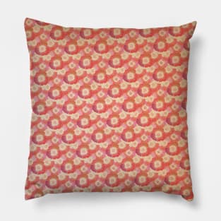 Red & Pink Floral Pattern Pillow