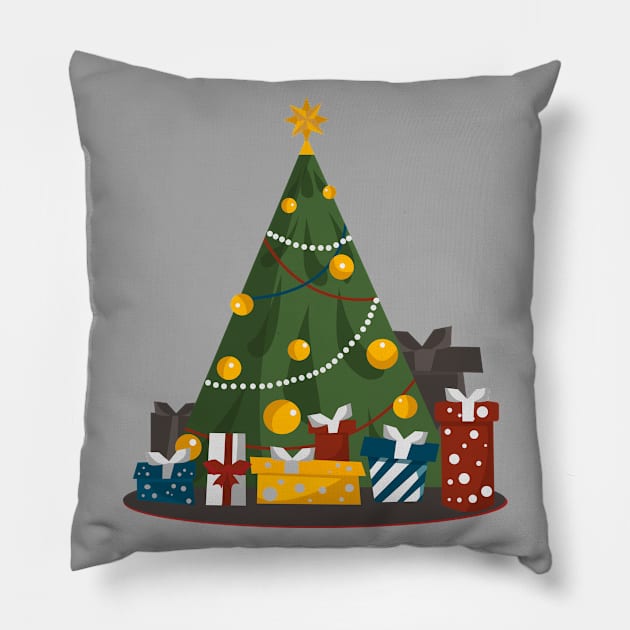 Christmas tree Pillow by Cheshiiirecatm8