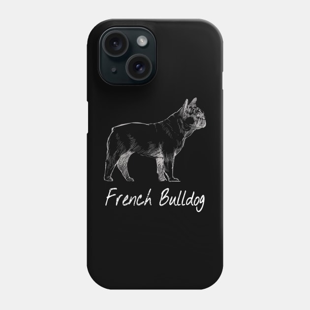 Cute French Bulldog Animal Lovers Dog Graphic Retro puppy Phone Case by MARBBELT