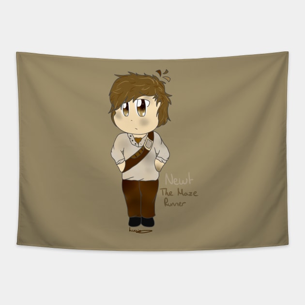 Chibi Newt - The Maze Runner Tapestry by oh_shoot_arts