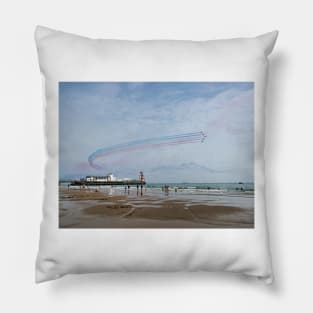 Red arrows flying over Bournemouth Pier Pillow