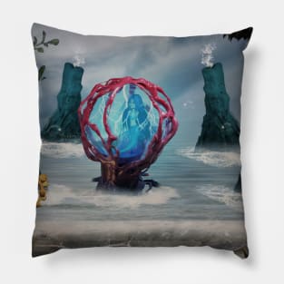 In the coocon on the beach Pillow