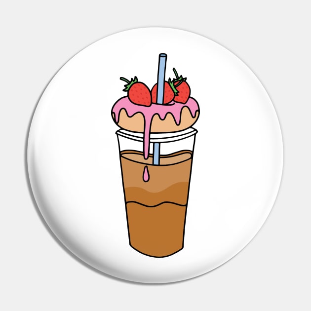 Donut and Coffee Cup Pin by murialbezanson