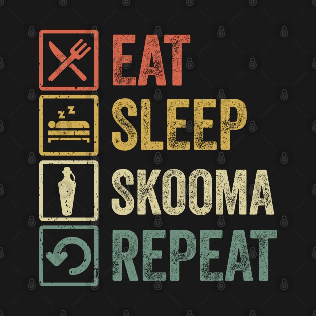 Funny eat sleep skooma repeat retro vintage gift by Lyume