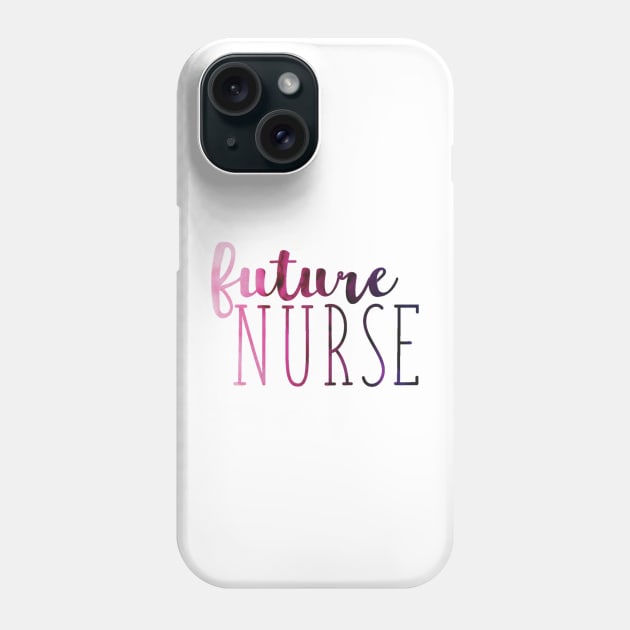 Purple and Pink Ombre Future Nurse Phone Case by annmariestowe