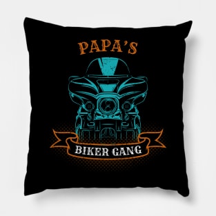 Papa's Biker Gang Father's Day Pillow