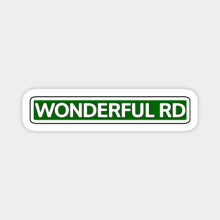 Wonderful Road Street Sign Magnet