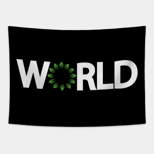 World artistic text design Tapestry