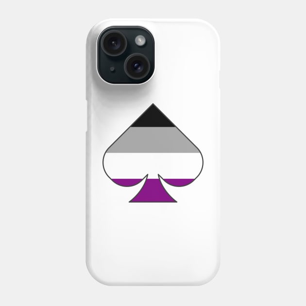 Asexuality spade symbol - aseual ace pattern spade shape Phone Case by mrsupicku