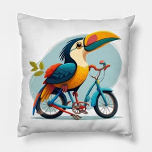 bicycle bird Pillow