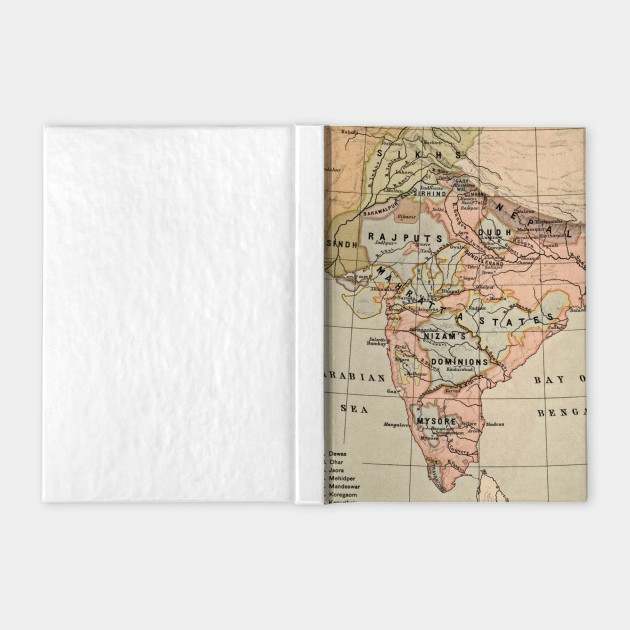 Vintage Map Of India 1823