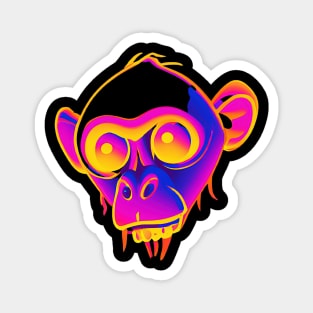 Halloween Monkey Graffity Pink Face Spooky Magnet