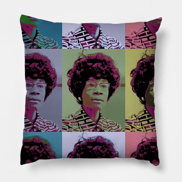 Shirley Chisholm for President - Pastels Pillow by Tainted