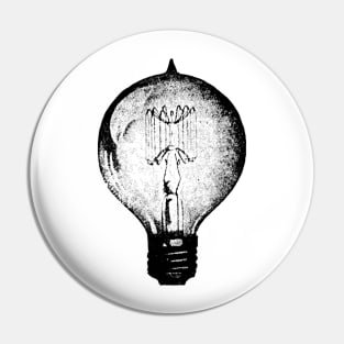 Vintage Light Bulb Circle Pin