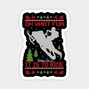 What Fun Snowmobile Ride Magnet