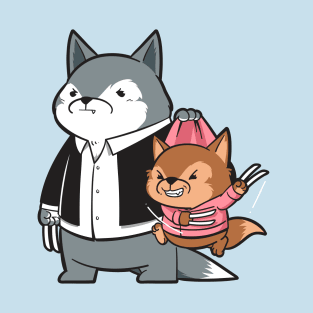 COMEL KAWAII Wolf and Cub T-Shirt