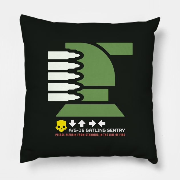 HD2 Stratagem - A/G-16 Gatling Sentry Pillow by HtCRU