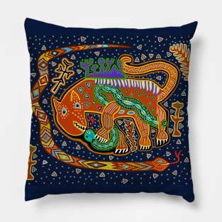 Shaman Serpent Tiger King Spirit Pillow