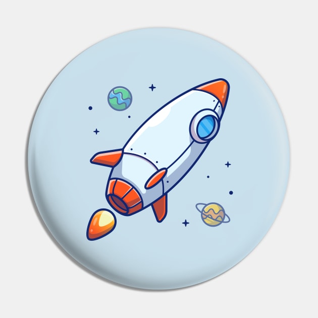 Rocket And Planets Pin by Catalyst Labs