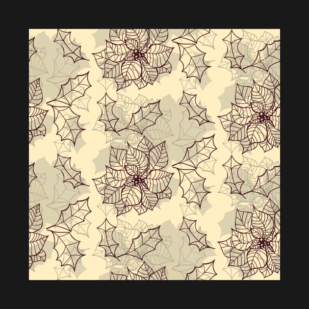 Poinsettia Christmas pattern design by katerinamk
