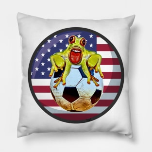 Soccer usa frog trend funny Pillow