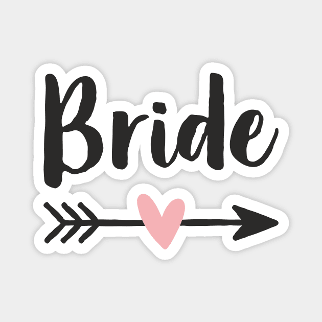 Bride Amor Heart Arrow hen party gift Magnet by FrauK