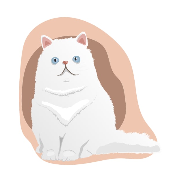 WHITE CAT by Big Snail