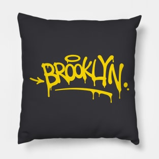 Brooklyn Graffiti (yellow) Pillow