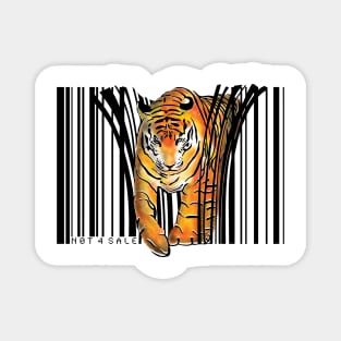 ENDANGERED TIGER BARCODE illustration print Magnet