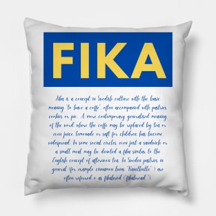 Swedish Fika definition Flag design Pillow