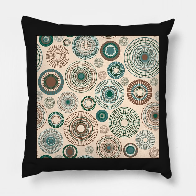 Kopie von Kopie von Kopie von Kopie von Kopie von colorful circles | green and coral Pillow by colorofmagic