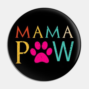 Mama Paw Retro Vintage Pet Lovers Pin