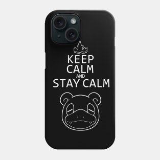 Keep calm and stay calm (white) Phone Case